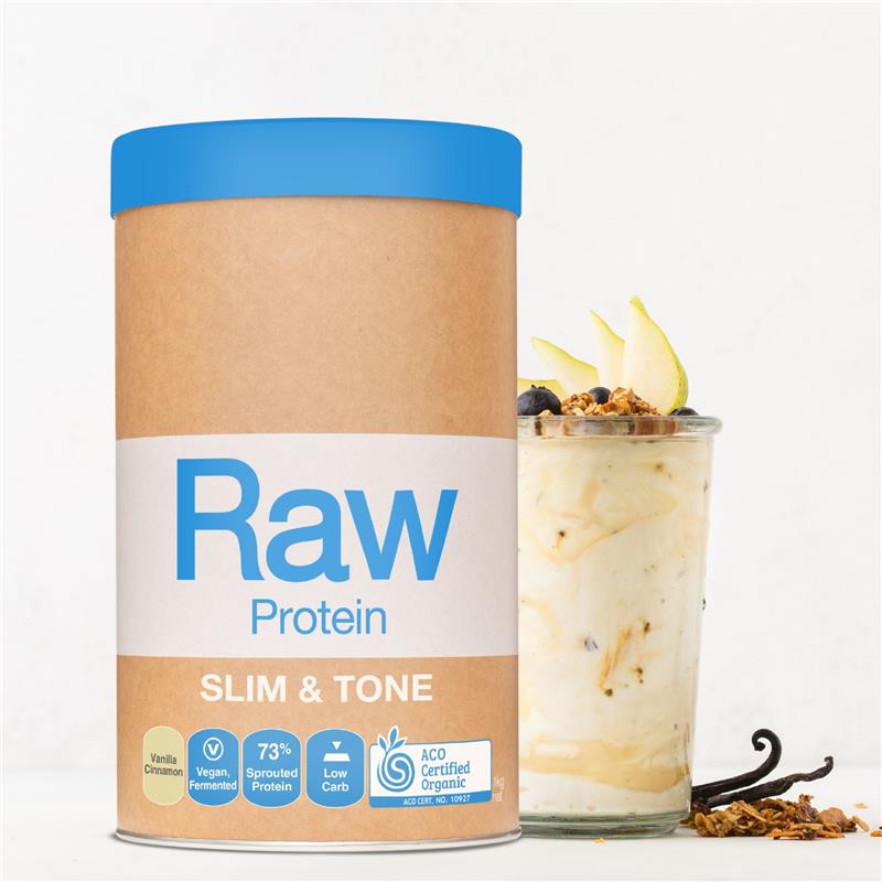 Load image into Gallery viewer, Amazonia RAW Slim &amp; Tone Protein Vanilla &amp; Cinnamon 1kg
