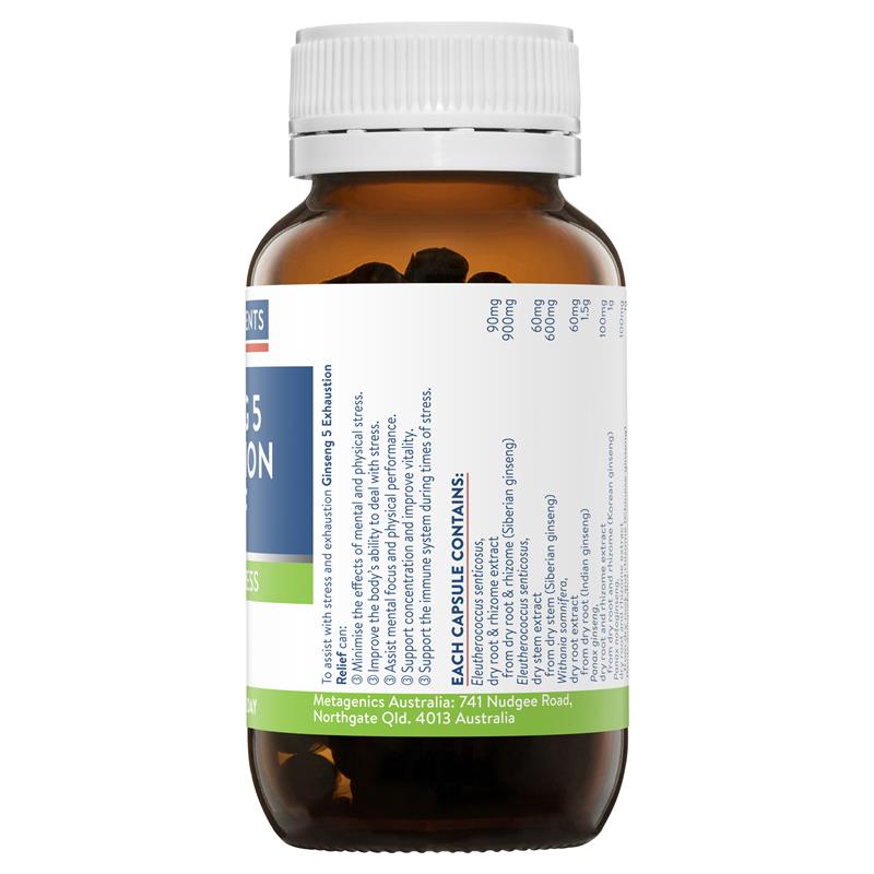 Load image into Gallery viewer, Ethical Nutrients Ginseng 5 Exhaustion Relief 60 Capsules
