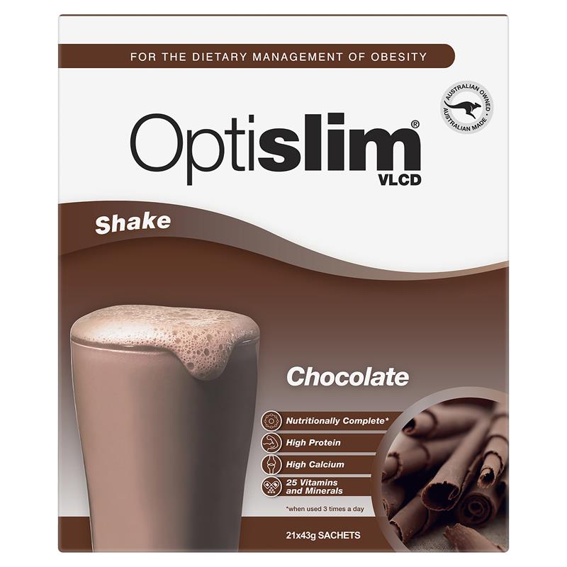 Load image into Gallery viewer, Optislim VLCD Meal Replacement Shake Chocolate 21x43g Sachets
