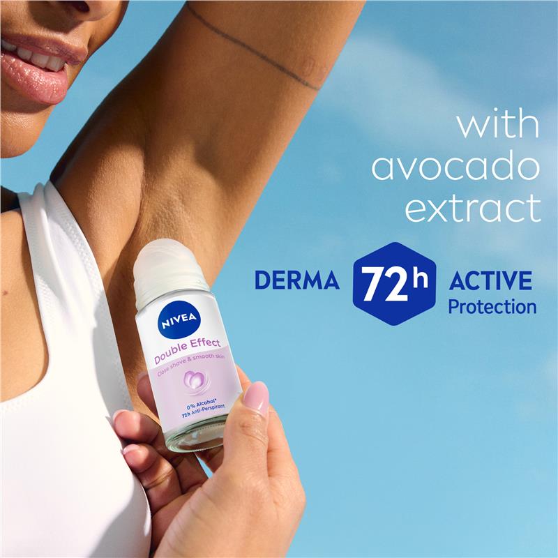 Load image into Gallery viewer, NIVEA Double Effect Roll On Deodorant 72H Protection 50ml
