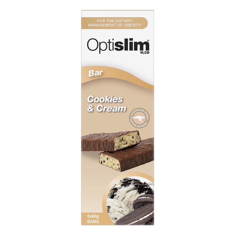 Load image into Gallery viewer, Optislim VLCD Bar Cookies and Cream Bars 5 Pack
