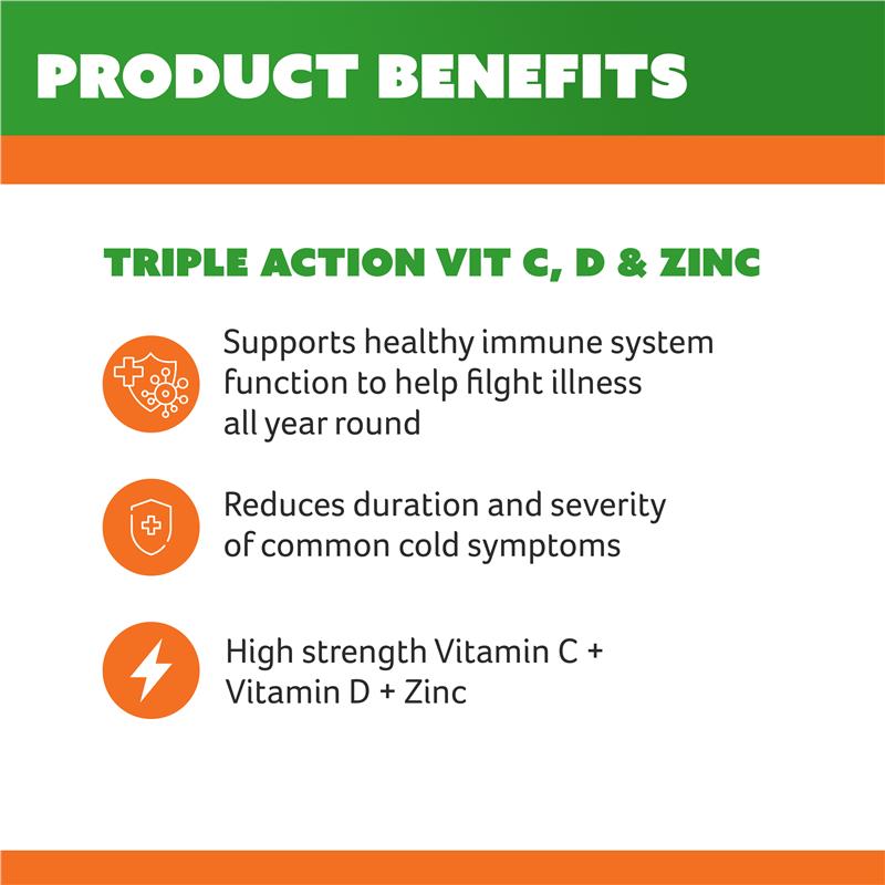Load image into Gallery viewer, Cenovis Triple Action Vit C D &amp; Zinc 60 Chewable Tablets
