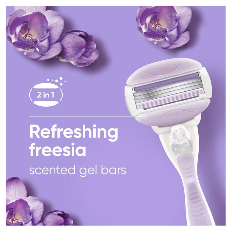 Load image into Gallery viewer, Gillette Venus ComfortGlide Fressia Razor Handle + 2 Blades
