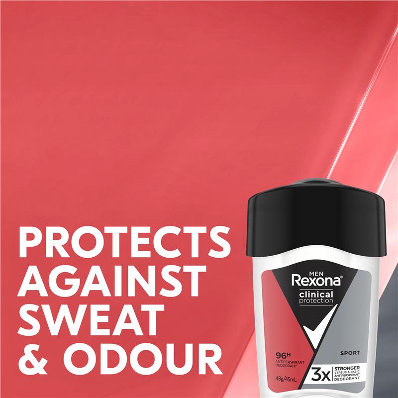 Load image into Gallery viewer, Rexona Men Clinical Protection Antiperspirant Cream Stick Sport 45ml
