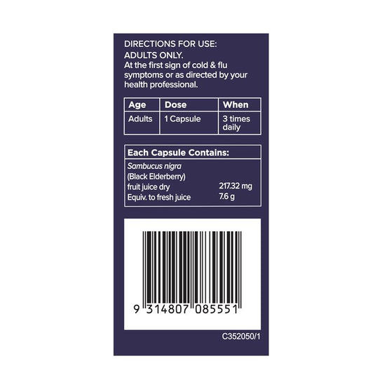 Sambucol Cold & Flu Double Strength 12 Capsules