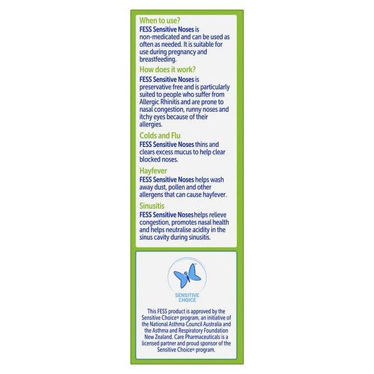Fess Sensitive Noses Seawater Nasal Spray 30ml
