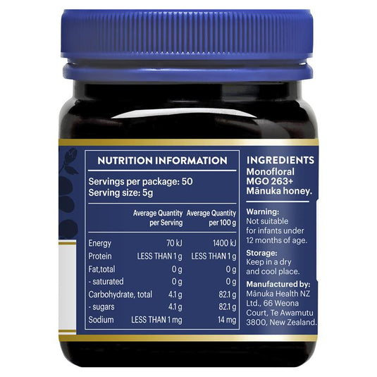Manuka Health MGO263+ UMF10 Manuka Honey 250g (NOT For sale in WA)