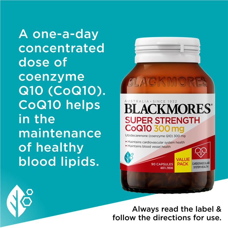 Load image into Gallery viewer, Blackmores Super Strength CoQ10 300mg 90 Capsules Exclusive Size
