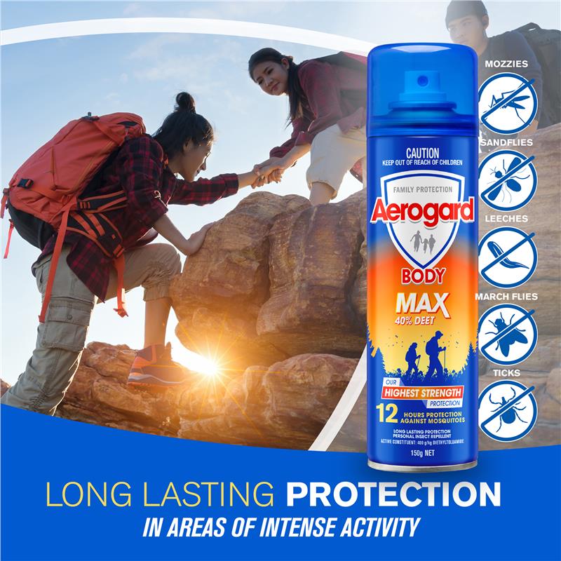 Load image into Gallery viewer, Aerogard Heavy Duty 40% Deet 150g Aerosol
