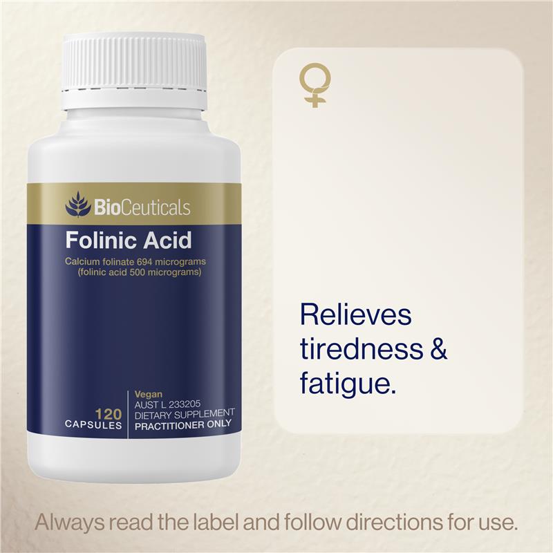 Load image into Gallery viewer, BioCeuticals Folinic Acid 120 Capsules
