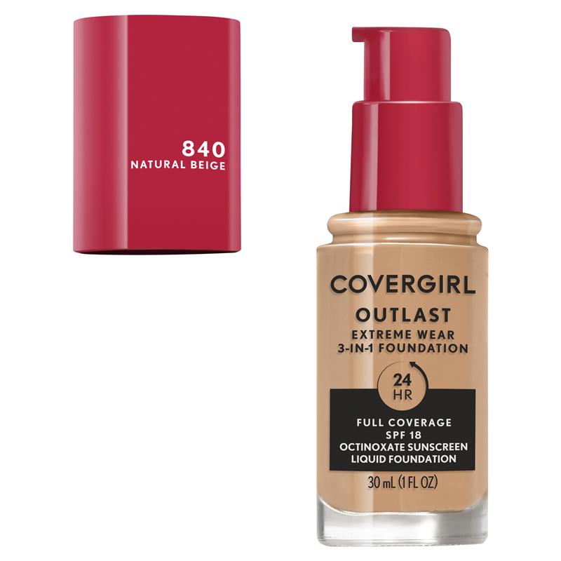Load image into Gallery viewer, Covergirl Outlast Extreme Wear Foundation 840 Natural Beige 30ml
