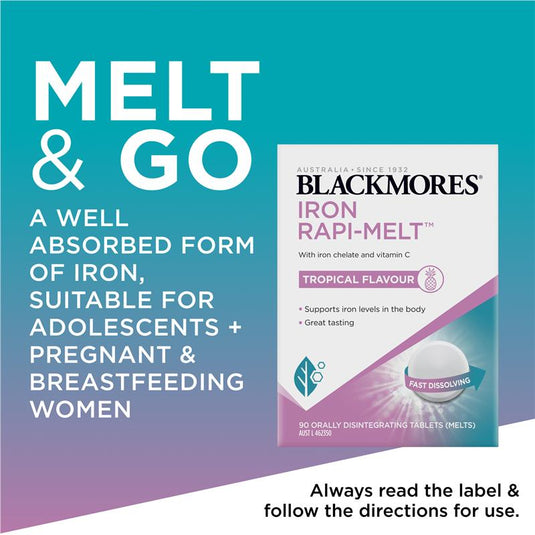 Blackmores Iron Rapi-Melt 90 Tablets