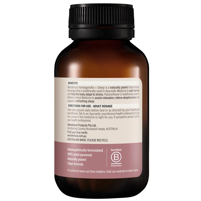 Load image into Gallery viewer, Wanderlust Ashwagandha + Sleep 60 Capsules
