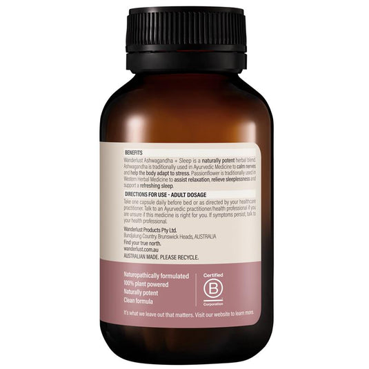 Wanderlust Ashwagandha + Sleep 60 Capsules