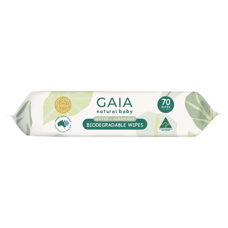 Load image into Gallery viewer, GAIA Biodegradable Water Wipes 70 Pack
