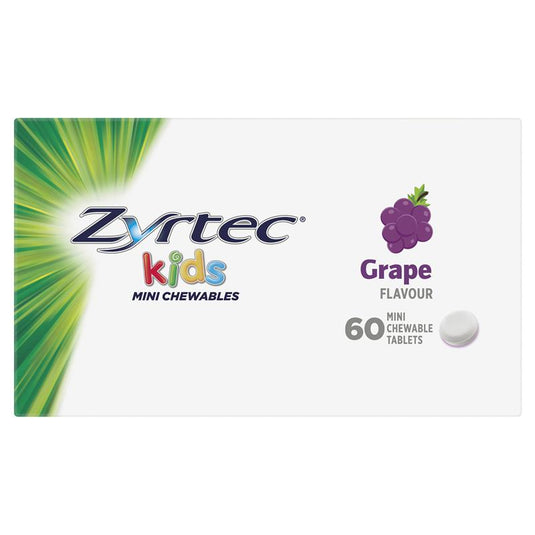 Zyrtec Kids Chewable Grape 60 Tablets