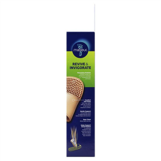 Maseur Invigorating Massage Sandal Beige Size 8