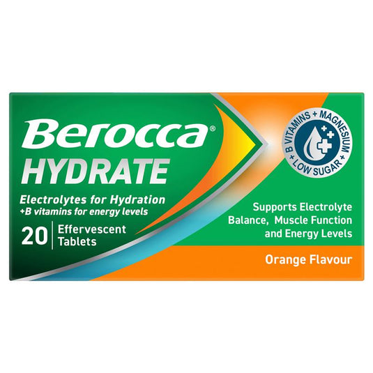 Berocca Hydrate Orange 20 Effervescent Tablets