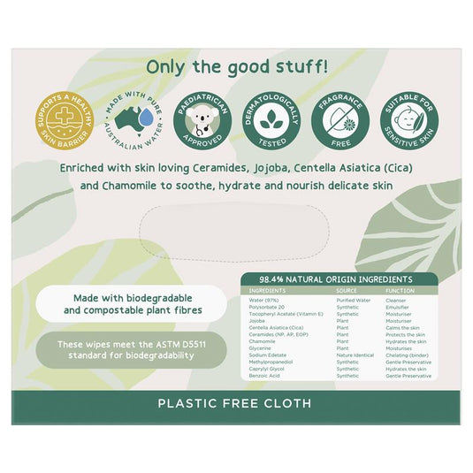 GAIA Biodegradable Water Wipes 6 x 70 Pack Exclusive Size