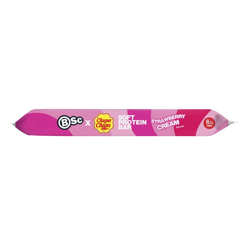 Load image into Gallery viewer, BSc x Chupa Chups Soft Protein Bar Strawberry Cream 55g
