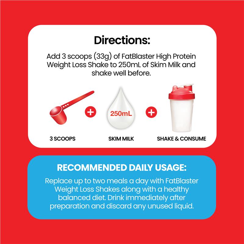 Load image into Gallery viewer, Fatblaster Weight Loss Shake Red Pouch Vanilla 465g
