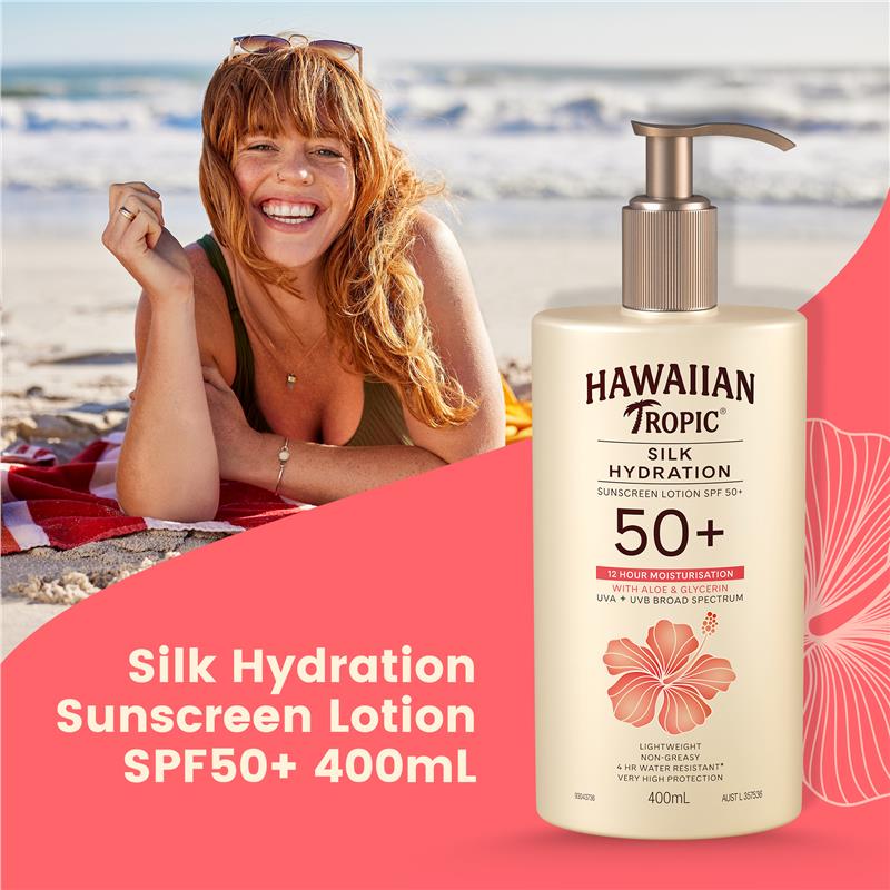 Load image into Gallery viewer, Hawaiian Tropic SPF 50+ Silk Hydration Body 400g
