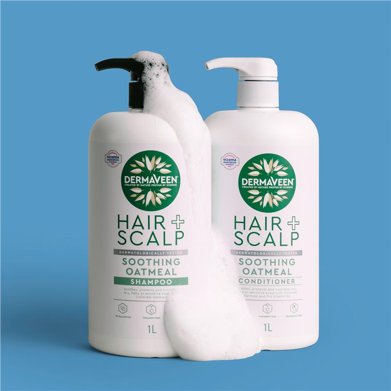 Load image into Gallery viewer, DermaVeen Oatmeal Shampoo for Dry, Flaky or Sensitive Scalps 1L
