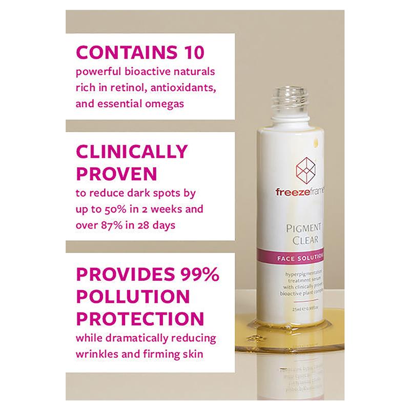 Load image into Gallery viewer, Freezeframe Pigment Clear Face Solutions 25ml
