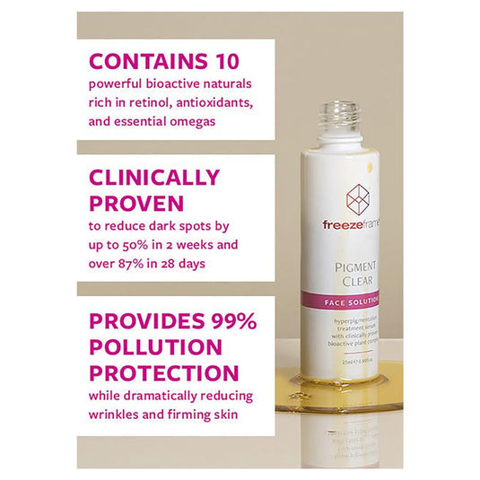 Freezeframe Pigment Clear Face Solutions 25ml