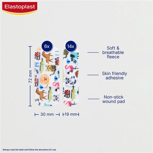 Elastoplast Sensitive Kids Animals 20 Pack