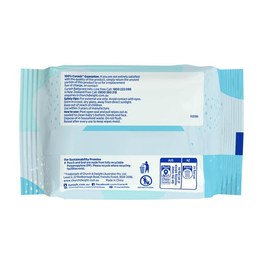 Curash Baby Travel Water Wipes 5 x 20 Pack