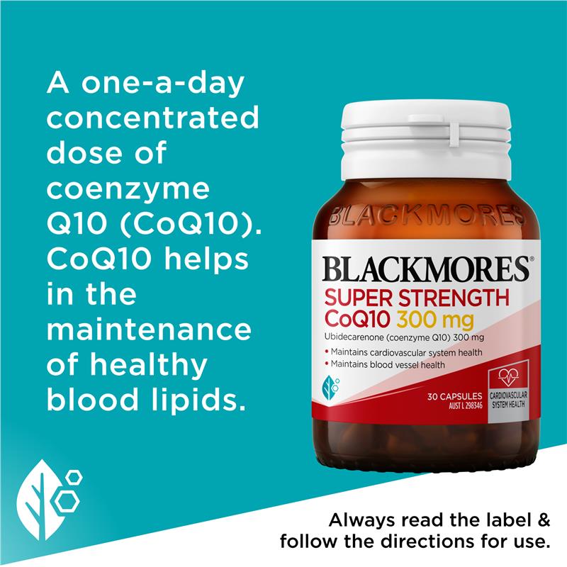 Load image into Gallery viewer, Blackmores Super Strength CoQ10 300mg 30 Capsules
