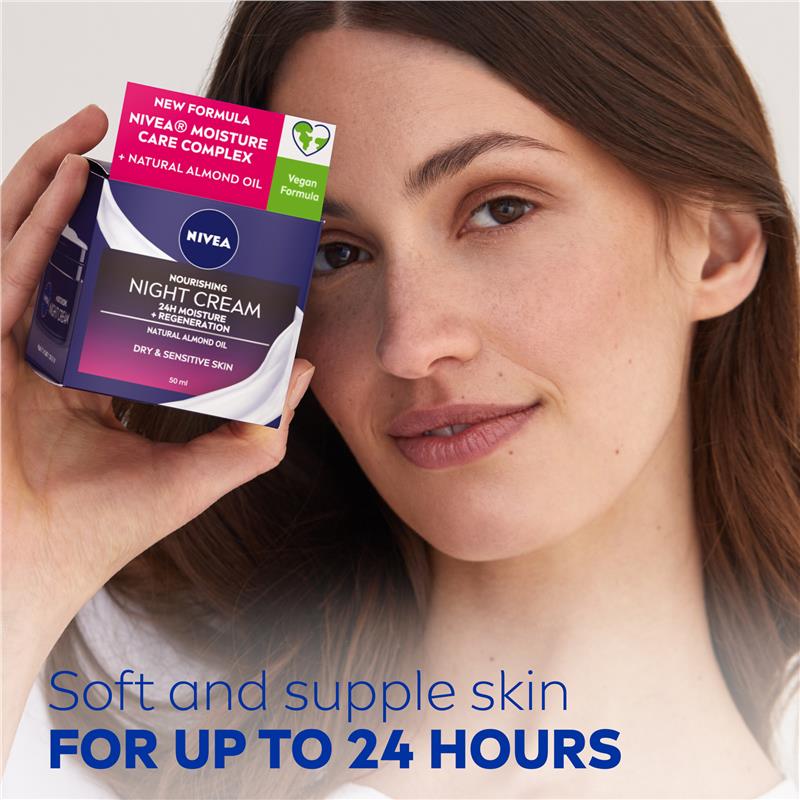 Load image into Gallery viewer, NIVEA Daily Essentials Nourishing Face Moisturiser Night 50ml
