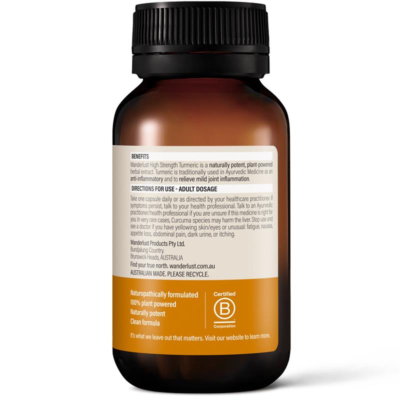Load image into Gallery viewer, Wanderlust High Strength Turmeric 100 Capsules
