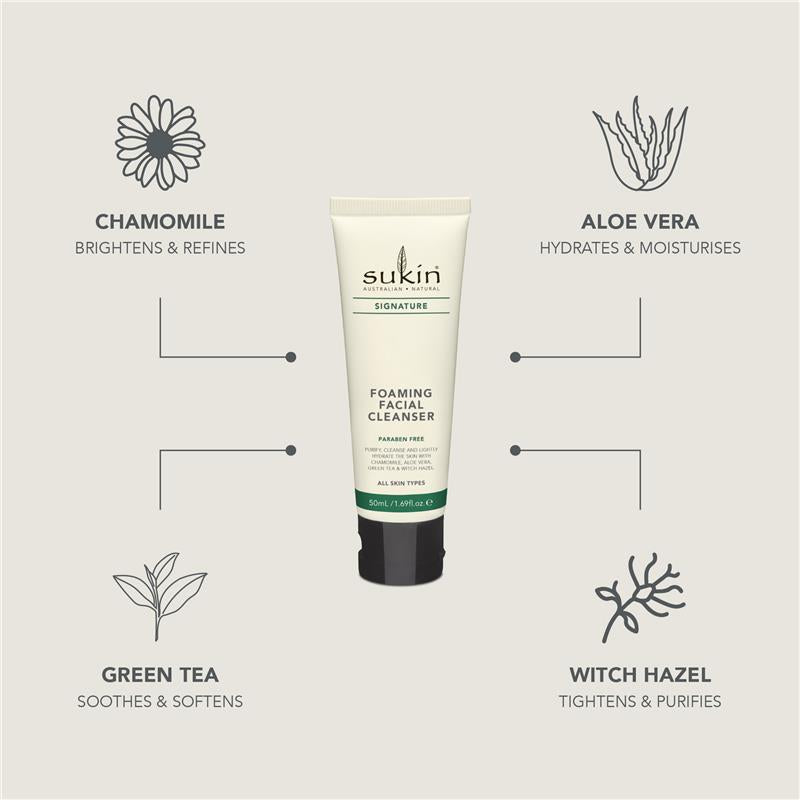 Load image into Gallery viewer, Sukin Signature Foaming Facial Cleanser 50ml
