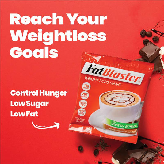Fatblaster Weight Loss Shake Mocha 21 x 33g Sachets Exclusive Size