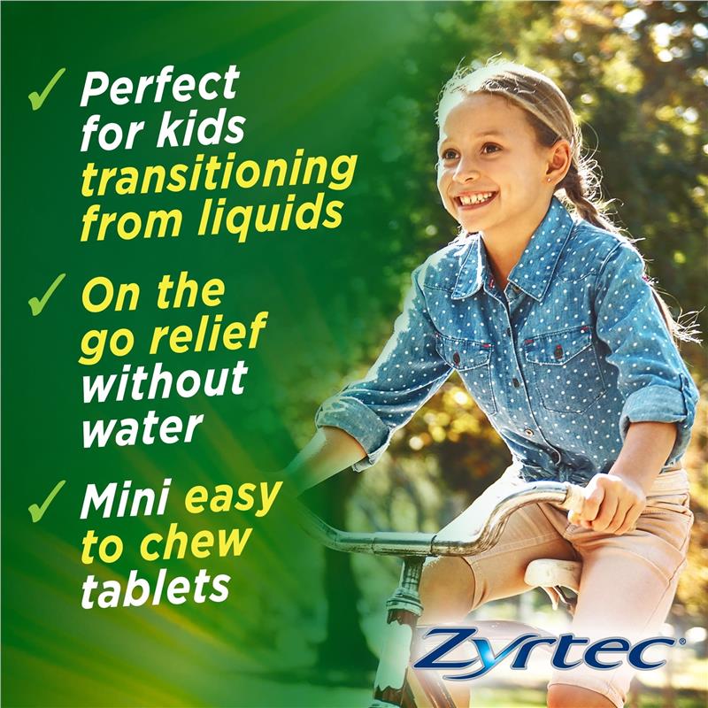 Load image into Gallery viewer, Zyrtec Kids Antihistamine Allergy &amp; Hayfever Chewable Tablet Grape 10 Pack
