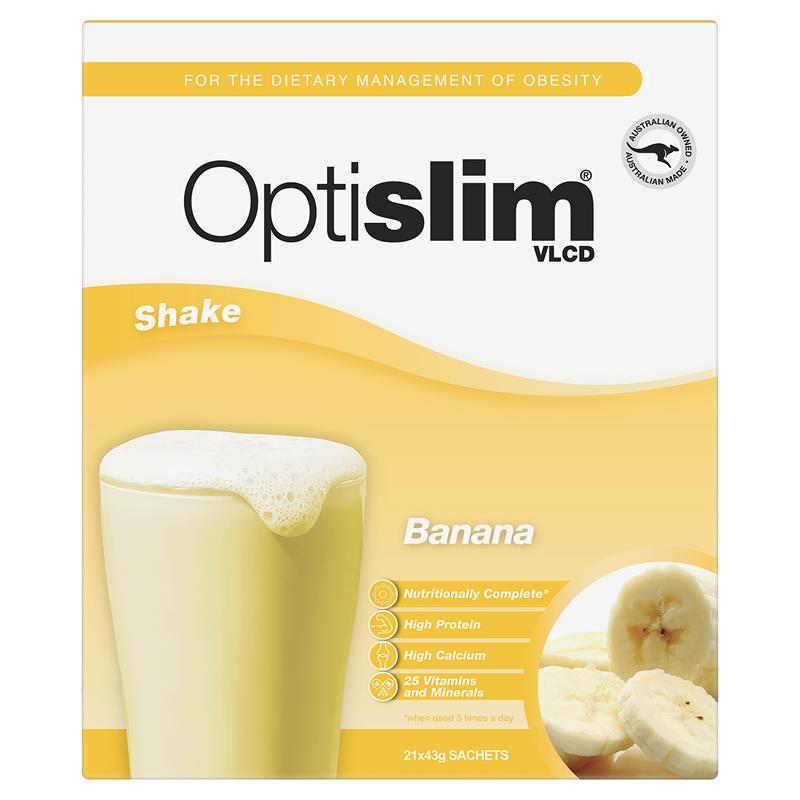 Load image into Gallery viewer, Optislim VLCD Meal Replacement Shake Banana 21x43g Sachets
