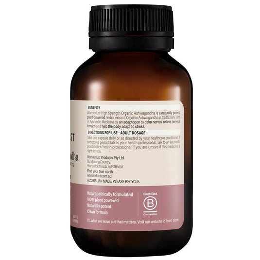 Wanderlust High Strength Ashwagandha 60 Capsules