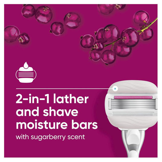 Gillette Venus Comfort Glide Sugarberry Blade Refills 4 Pack