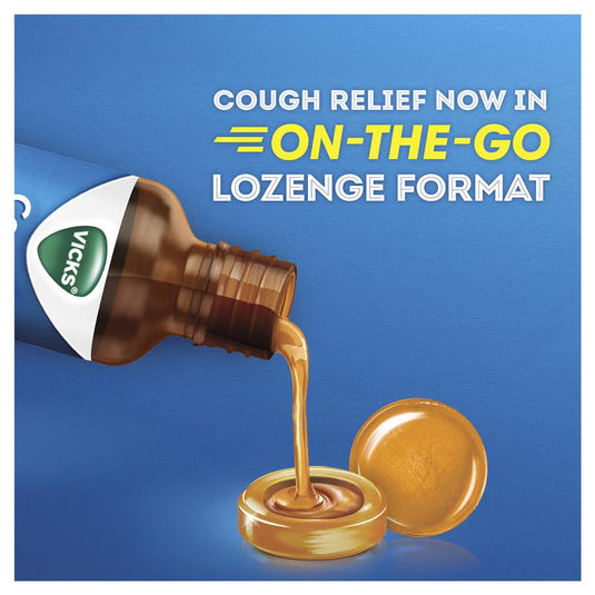 Vicks VapoDrops Dry + Chesty Cough Relief 24 Lozenges