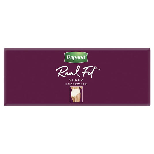 Depend Women Real Fit Underwear Super Medium 16 Bulk Pack