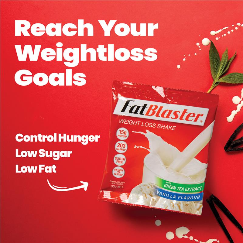 Load image into Gallery viewer, Fatblaster Weight Loss Shake Vanilla 21 x 33g Sachets Exclusive Size
