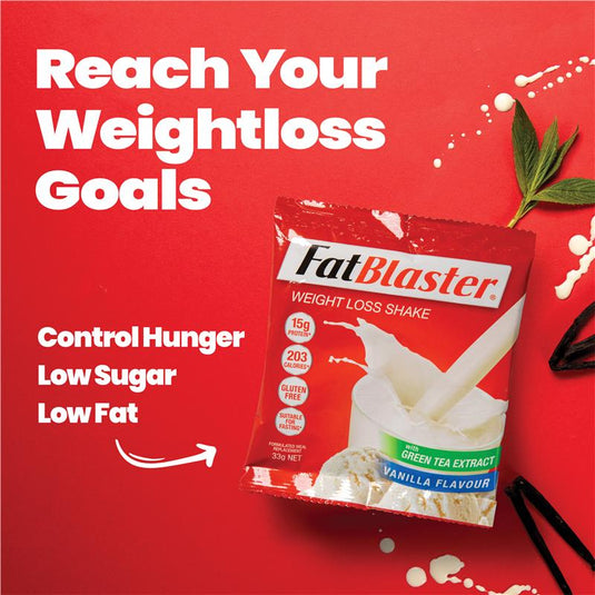 Fatblaster Weight Loss Shake Vanilla 21 x 33g Sachets Exclusive Size