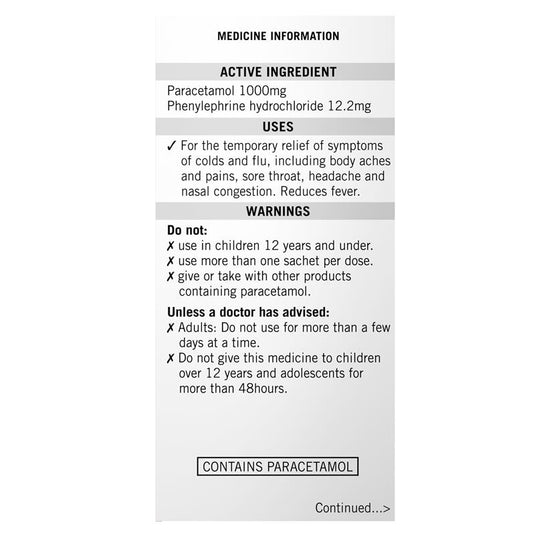 Lemsip Max with Decongestant Lemon 10pk Cold and Flu Hot Drink