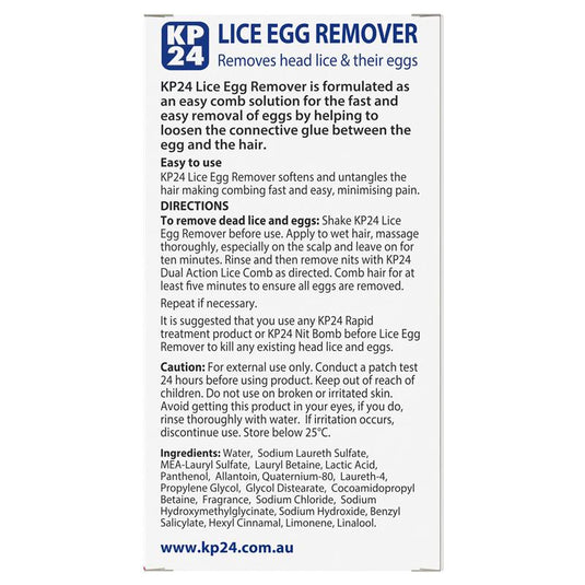 KP24  Head Lice/Nit Egg Remover 100ml