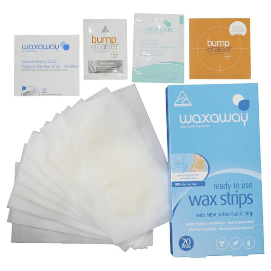 Waxaway Ready To Use Sensitive Wax Body 20 Strips