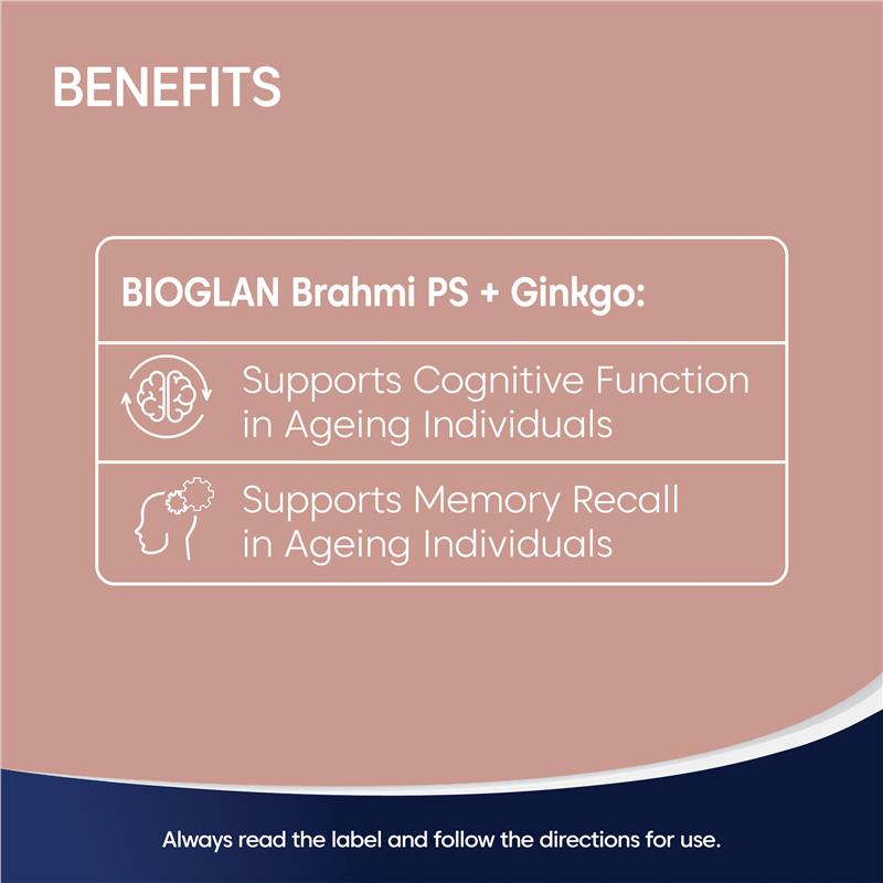 Load image into Gallery viewer, Bioglan Brahmi + PS + Ginkgo Focus 50 Capsules
