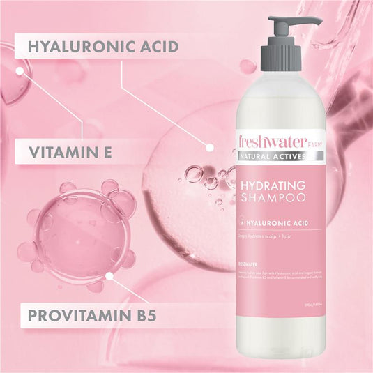 Freshwater Farm Hydrating Hyaluronic Shampoo Rosewater 500ml