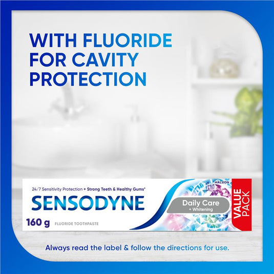 Sensodyne Toothpaste Daily Care + Whitening 160g Exclusive Size